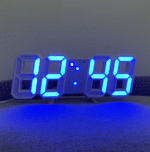 3D LED Digital Wall Clock – Modern Time Display with Alarm & Night
